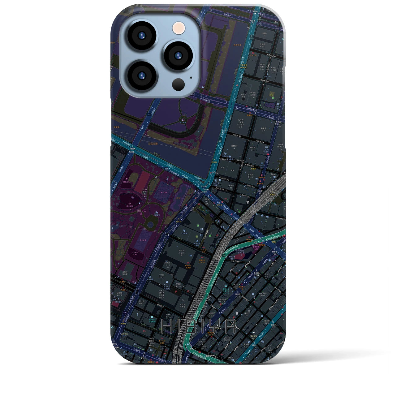 【日比谷(東京都)】地図柄iPhoneケース(バックカバータイプ)