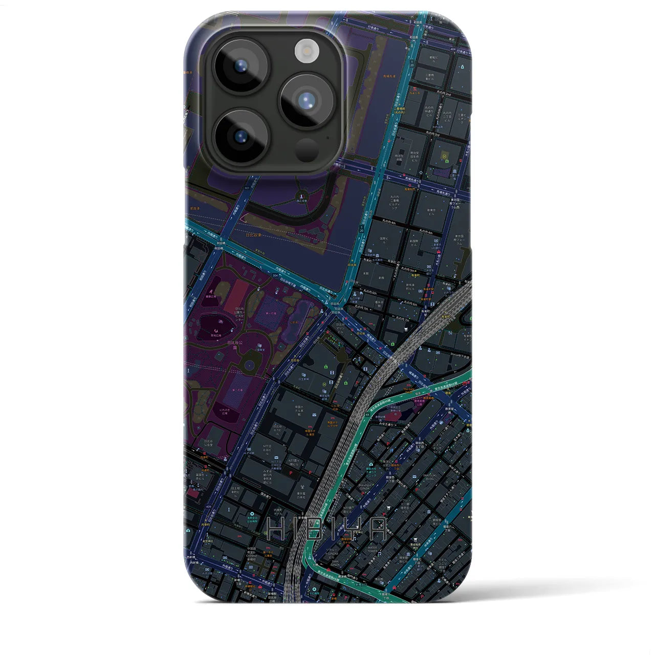 【日比谷(東京都)】地図柄iPhoneケース(バックカバータイプ)