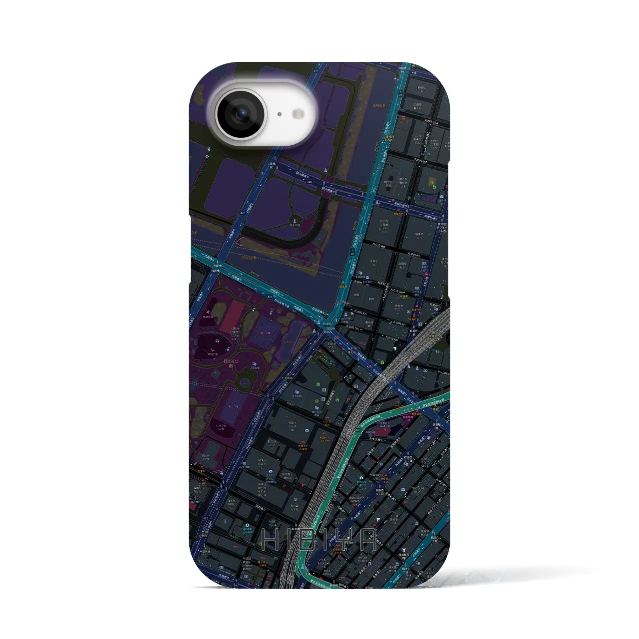 【日比谷(東京都)】地図柄iPhoneケース(バックカバータイプ)