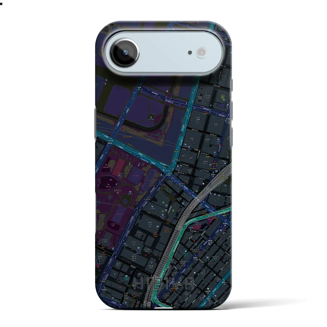 【日比谷(東京都)】地図柄iPhoneケース(バックカバータイプ)