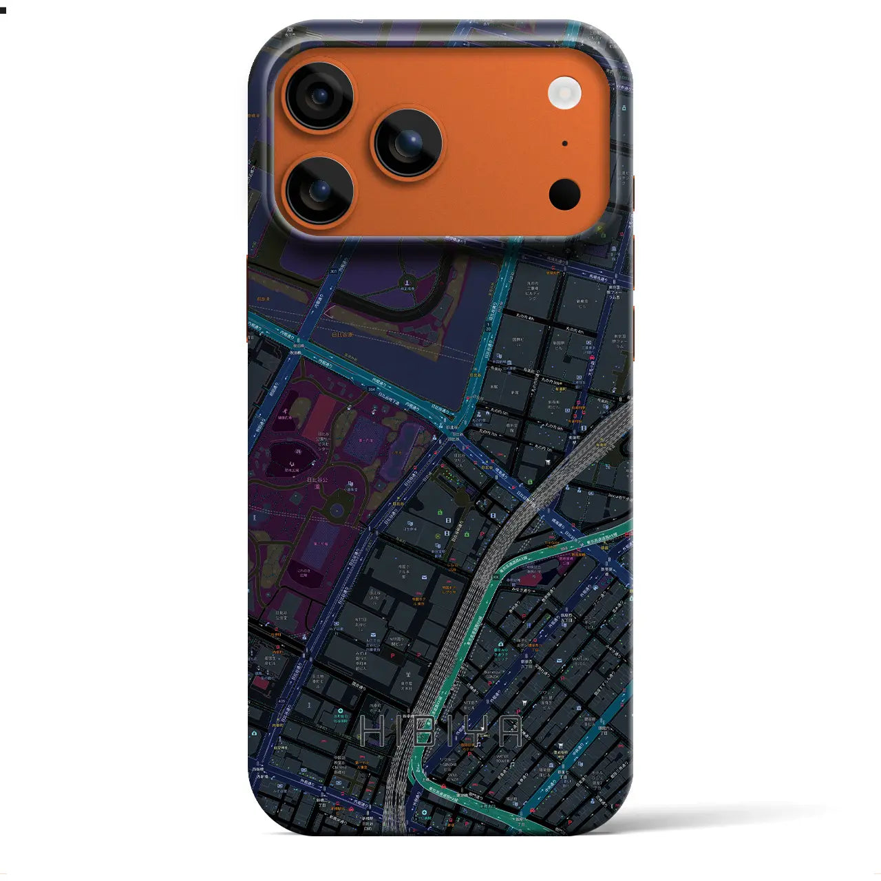 【日比谷(東京都)】地図柄iPhoneケース(バックカバータイプ)