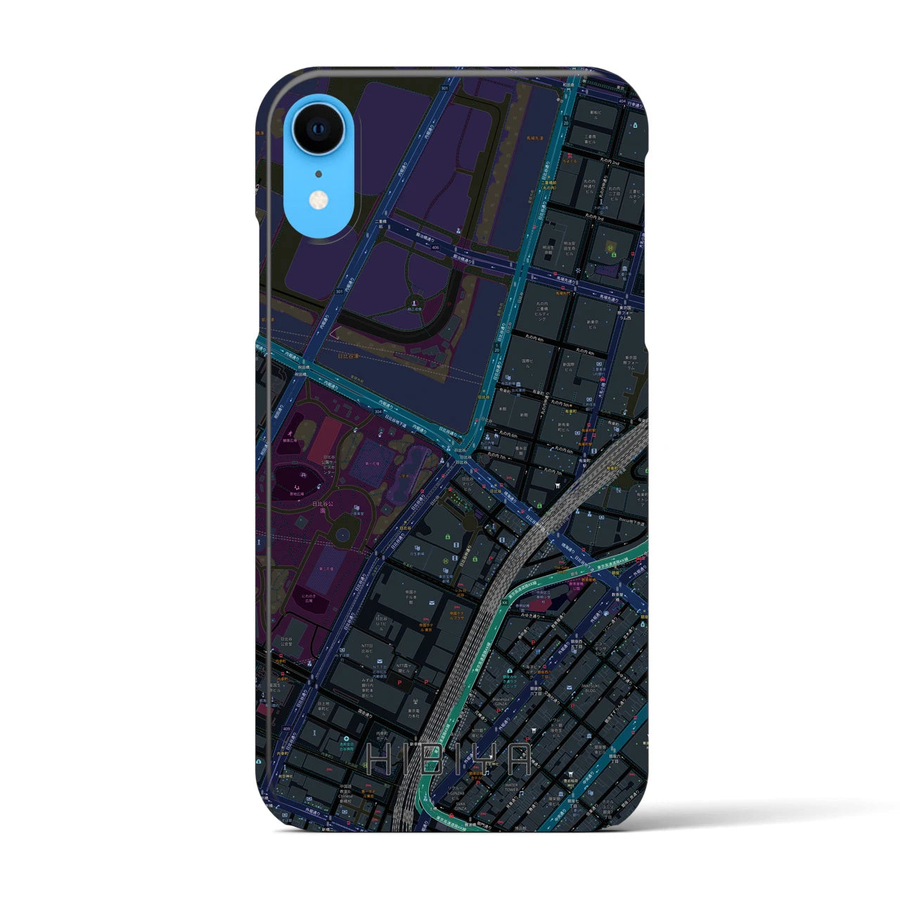 【日比谷(東京都)】地図柄iPhoneケース(バックカバータイプ)