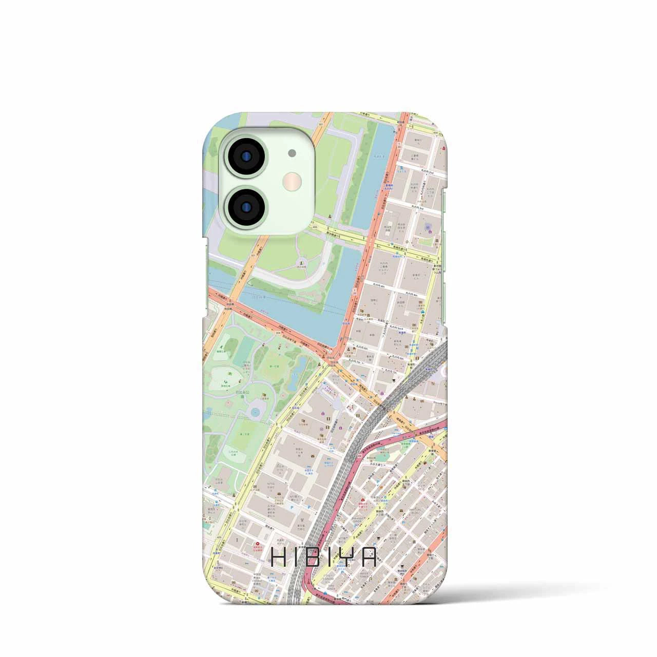 【日比谷(東京都)】地図柄iPhoneケース(バックカバータイプ)