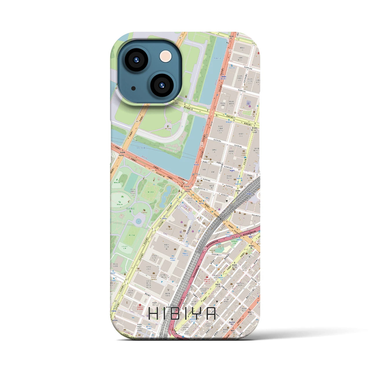 【日比谷(東京都)】地図柄iPhoneケース(バックカバータイプ)