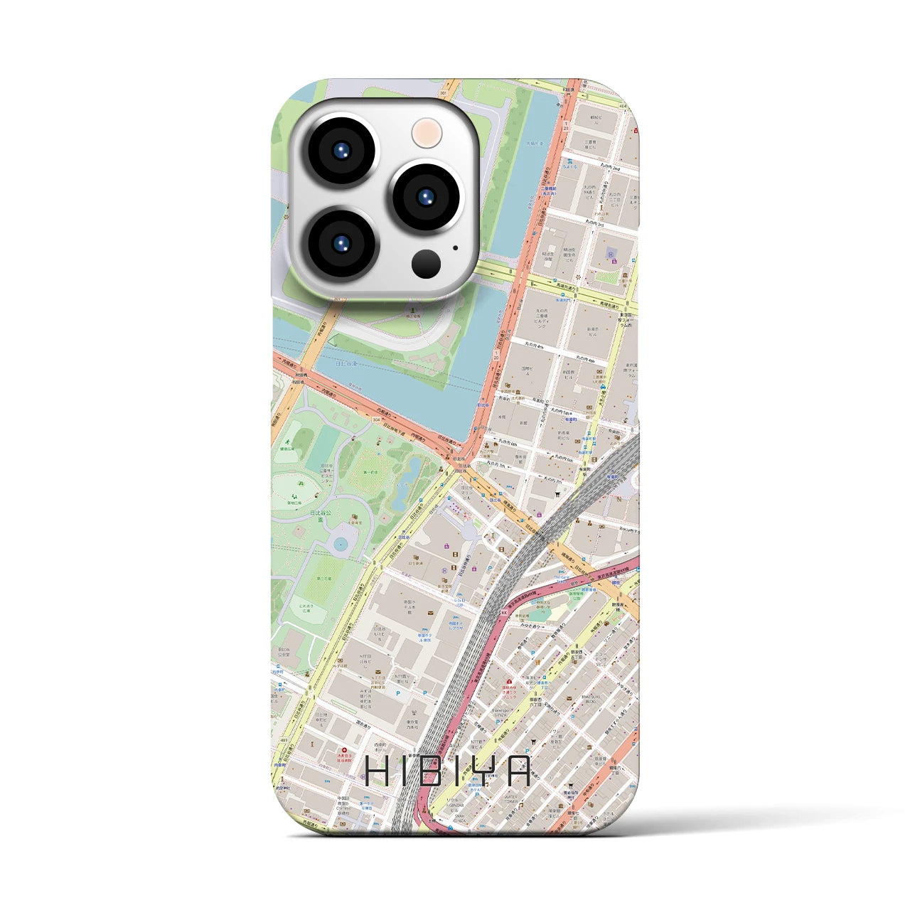 【日比谷(東京都)】地図柄iPhoneケース(バックカバータイプ)