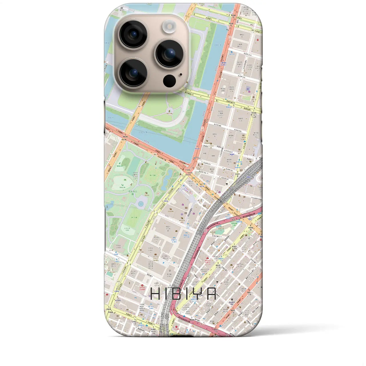 【日比谷(東京都)】地図柄iPhoneケース(バックカバータイプ)