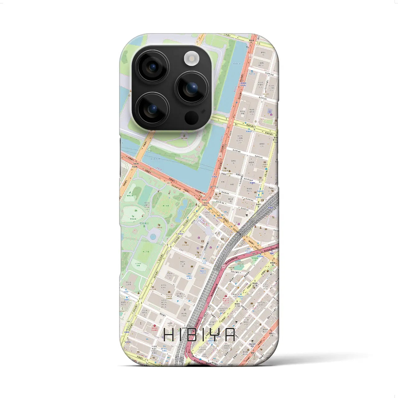 【日比谷(東京都)】地図柄iPhoneケース(バックカバータイプ)