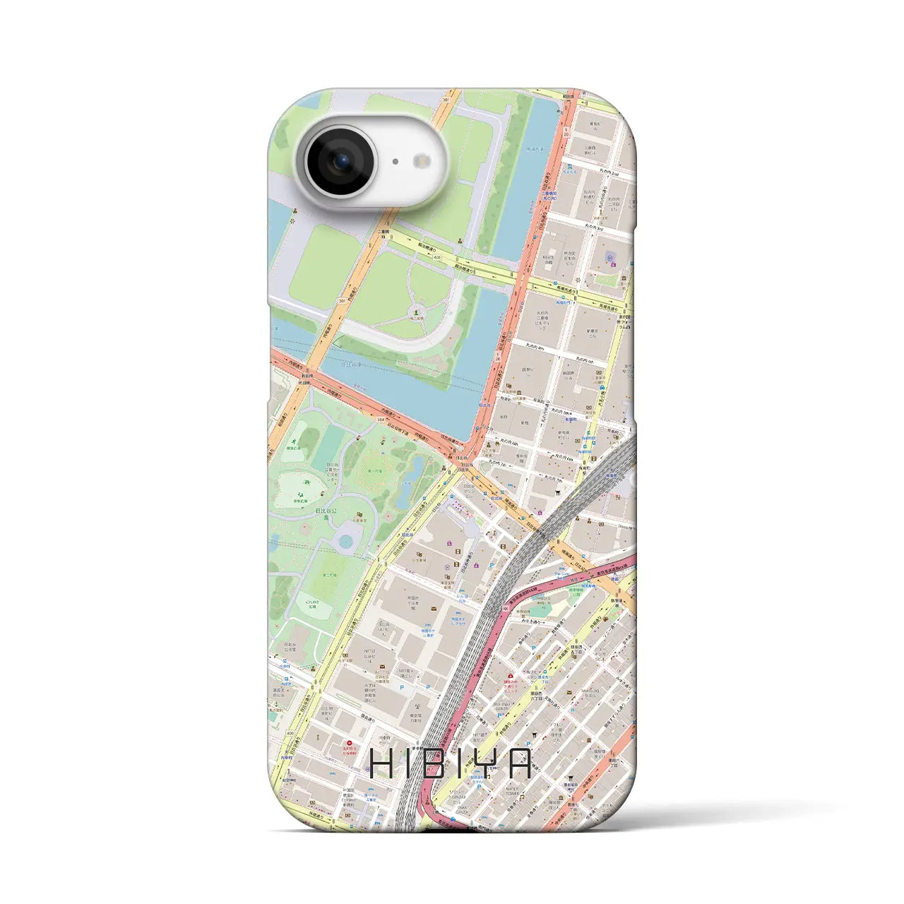 【日比谷(東京都)】地図柄iPhoneケース(バックカバータイプ)