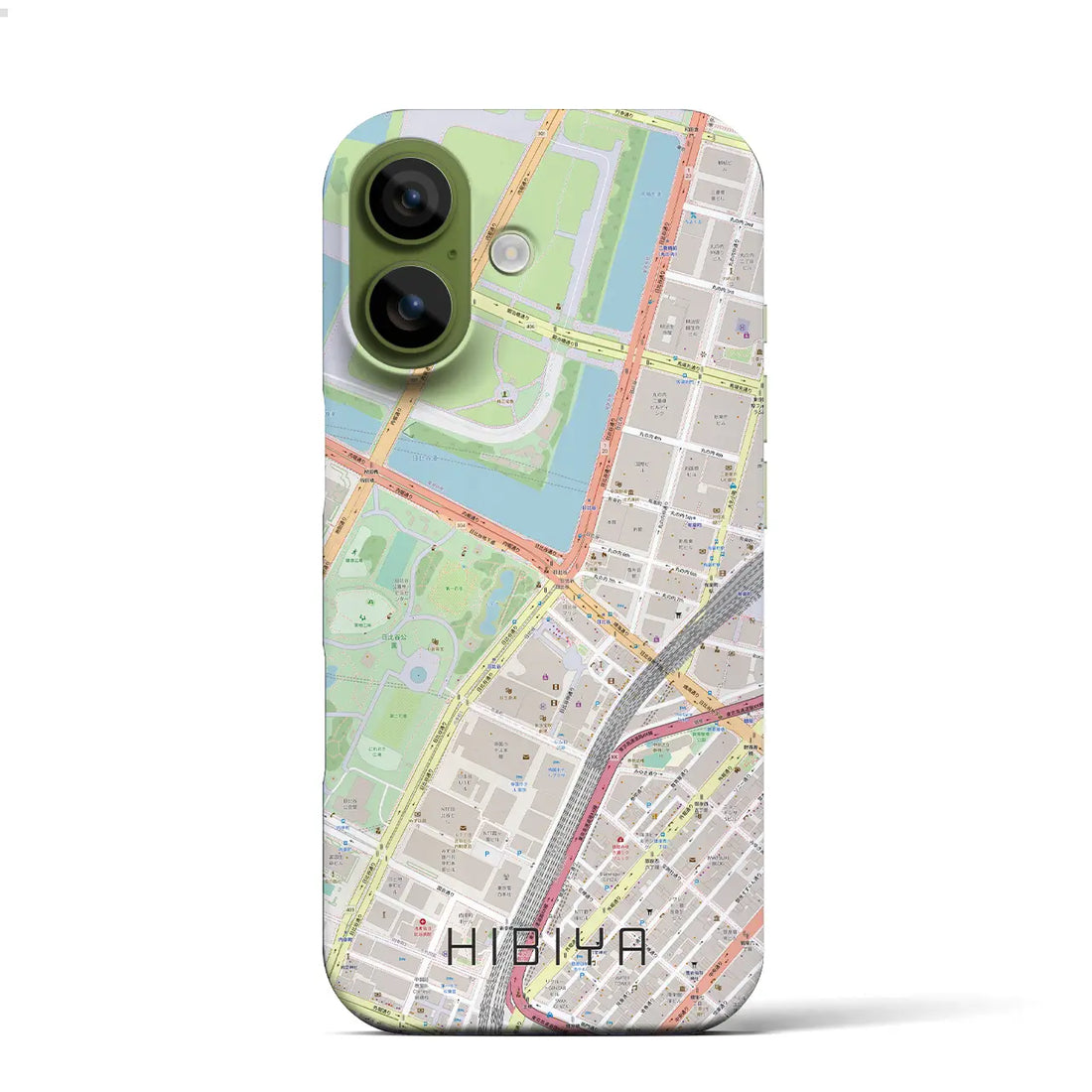 【日比谷(東京都)】地図柄iPhoneケース(バックカバータイプ)ナチュラル・iPhone 17 Pro Max 用