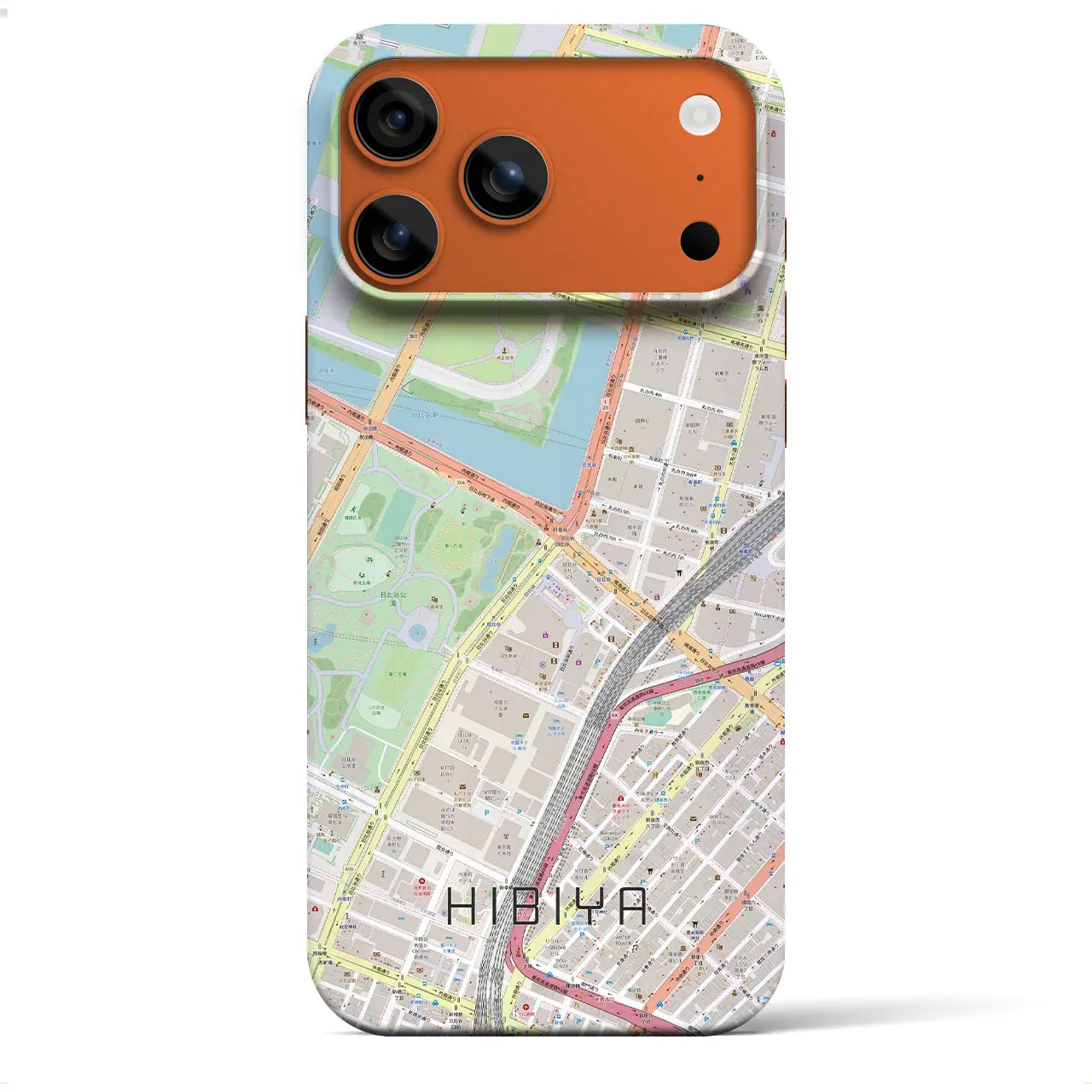 【日比谷(東京都)】地図柄iPhoneケース(バックカバータイプ)