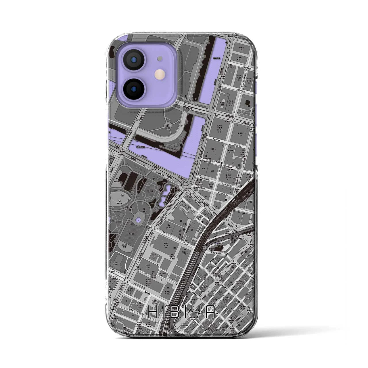 【日比谷(東京都)】地図柄iPhoneケース(クリアタイプ)