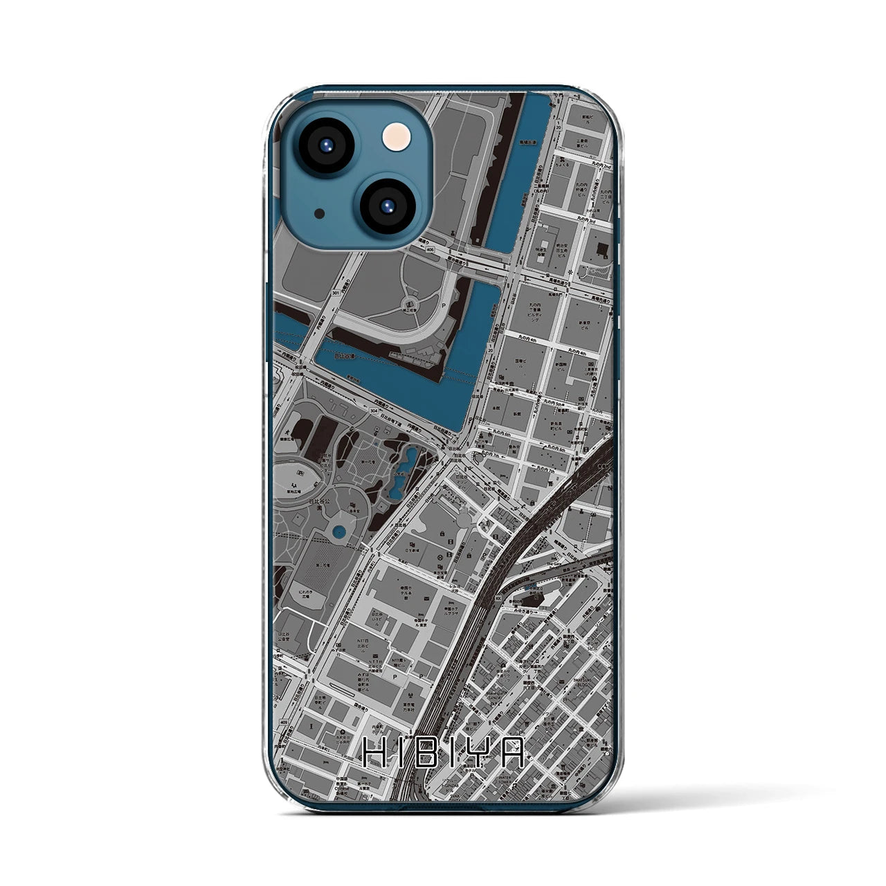 【日比谷(東京都)】地図柄iPhoneケース(クリアタイプ)