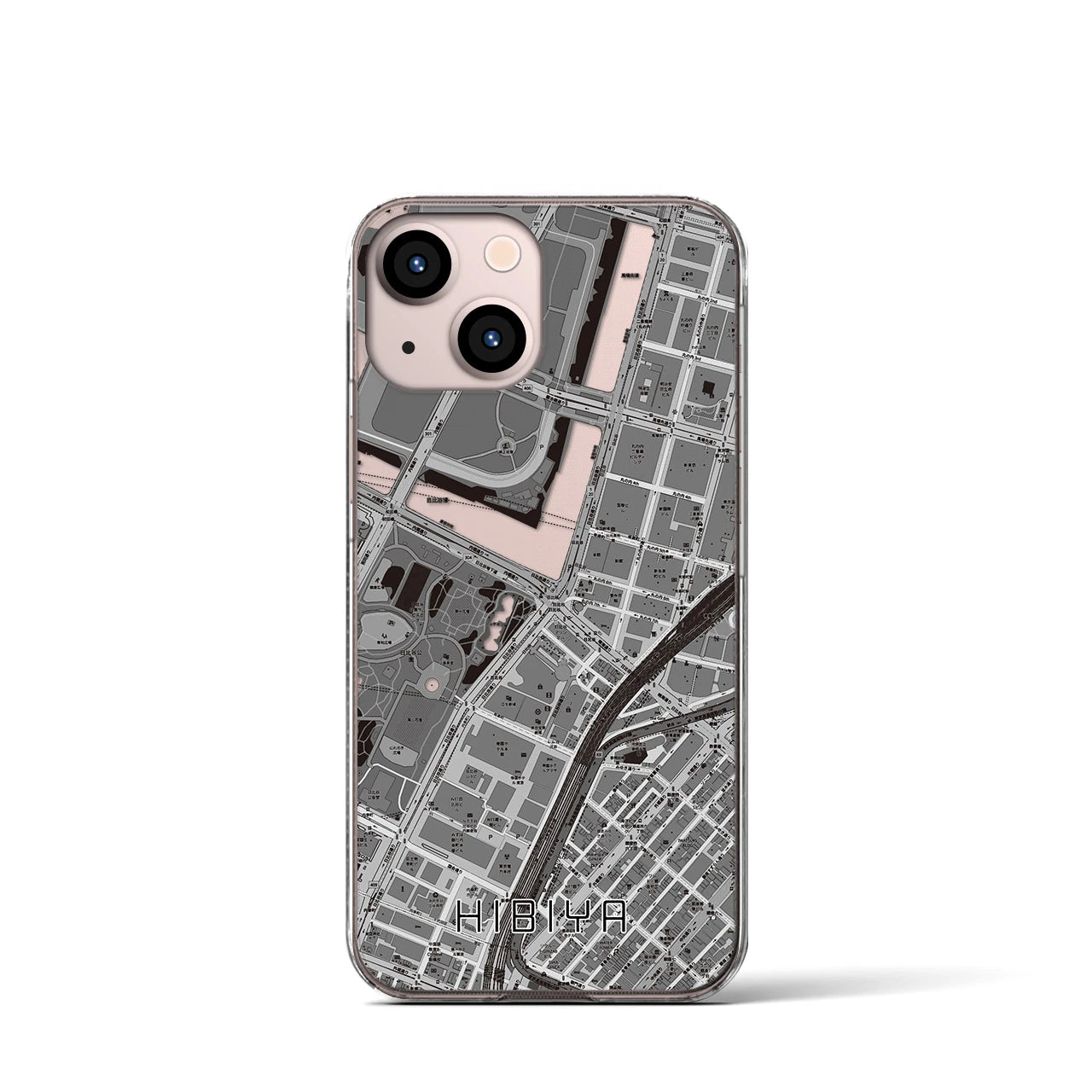 【日比谷(東京都)】地図柄iPhoneケース(クリアタイプ)