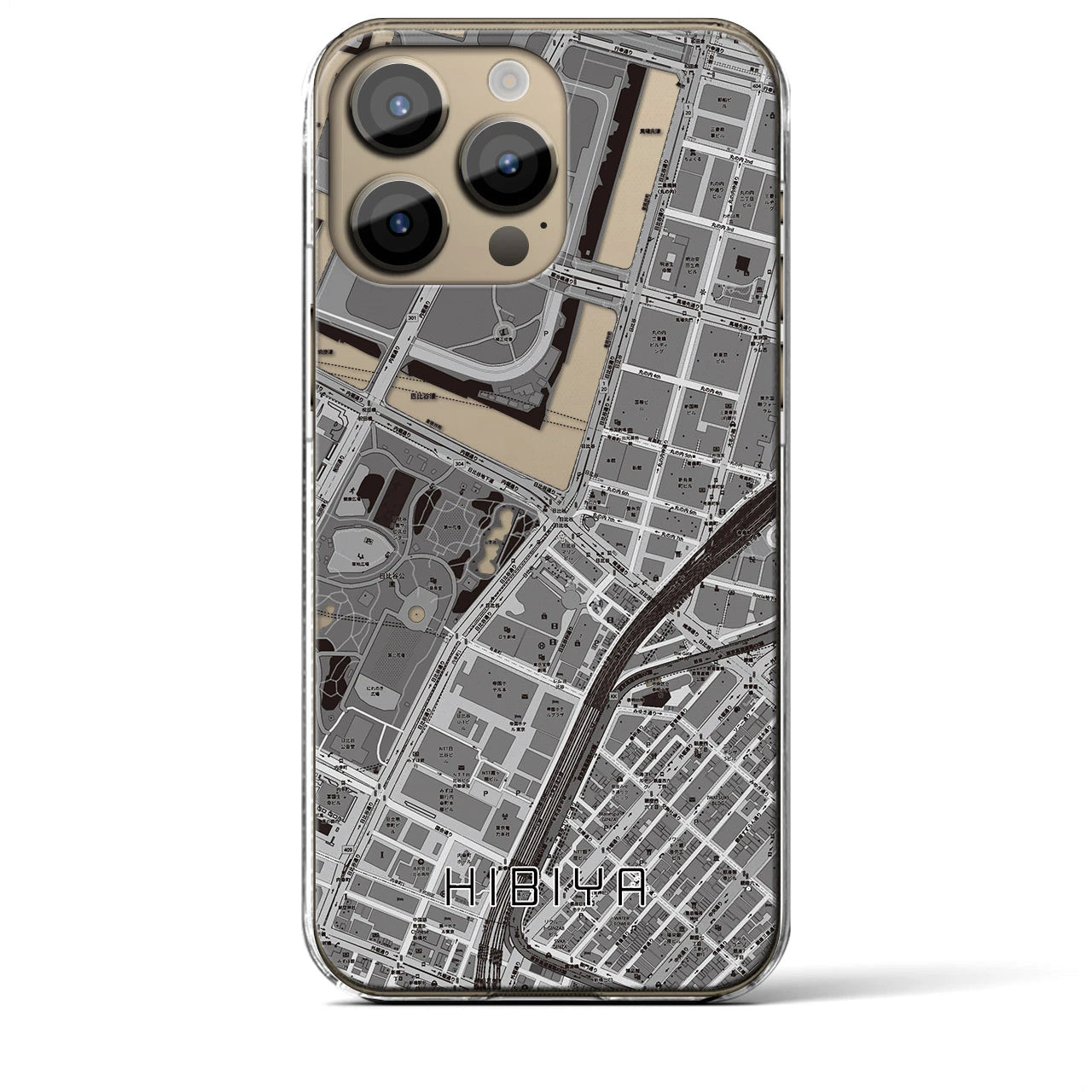 【日比谷(東京都)】地図柄iPhoneケース(クリアタイプ)