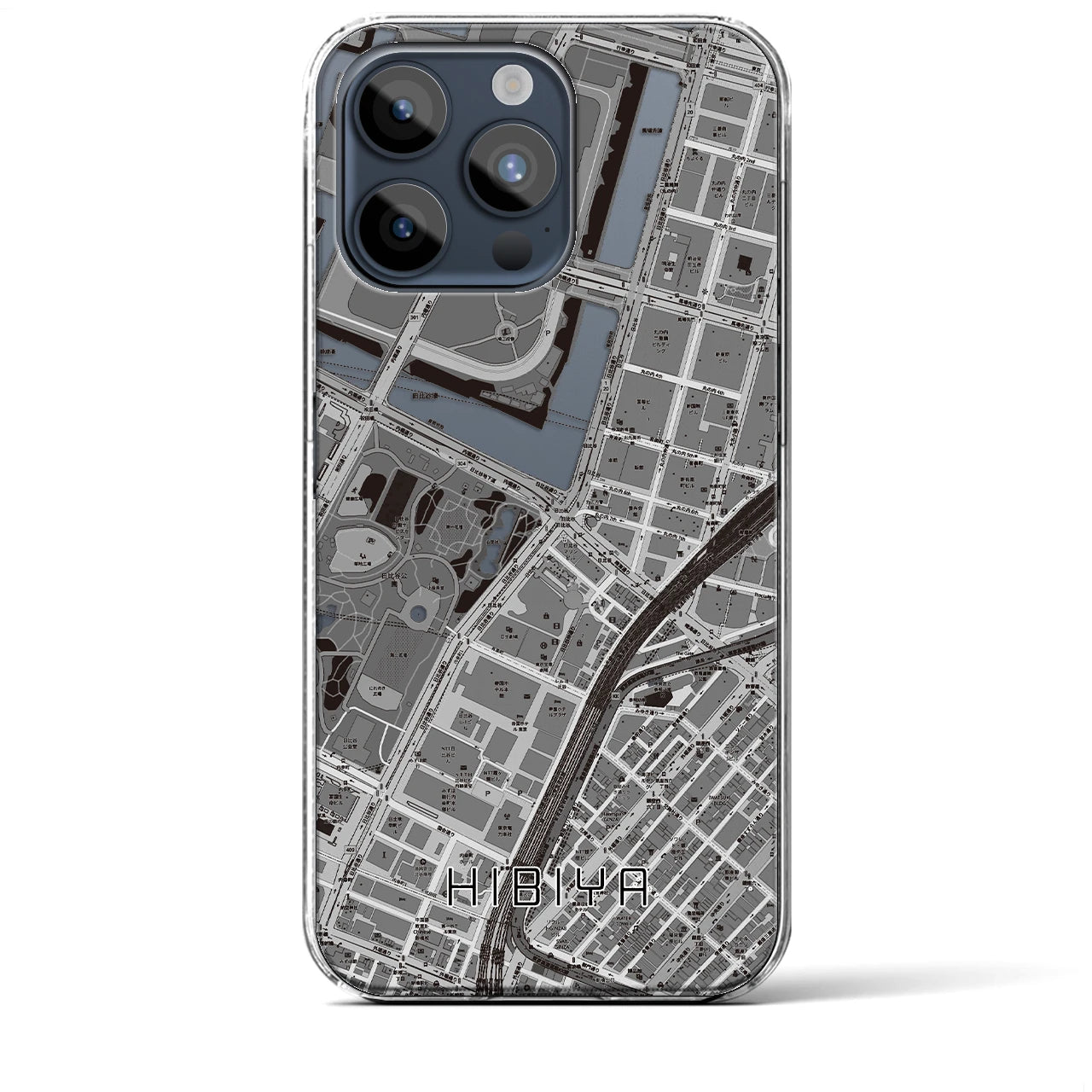 【日比谷(東京都)】地図柄iPhoneケース(クリアタイプ)