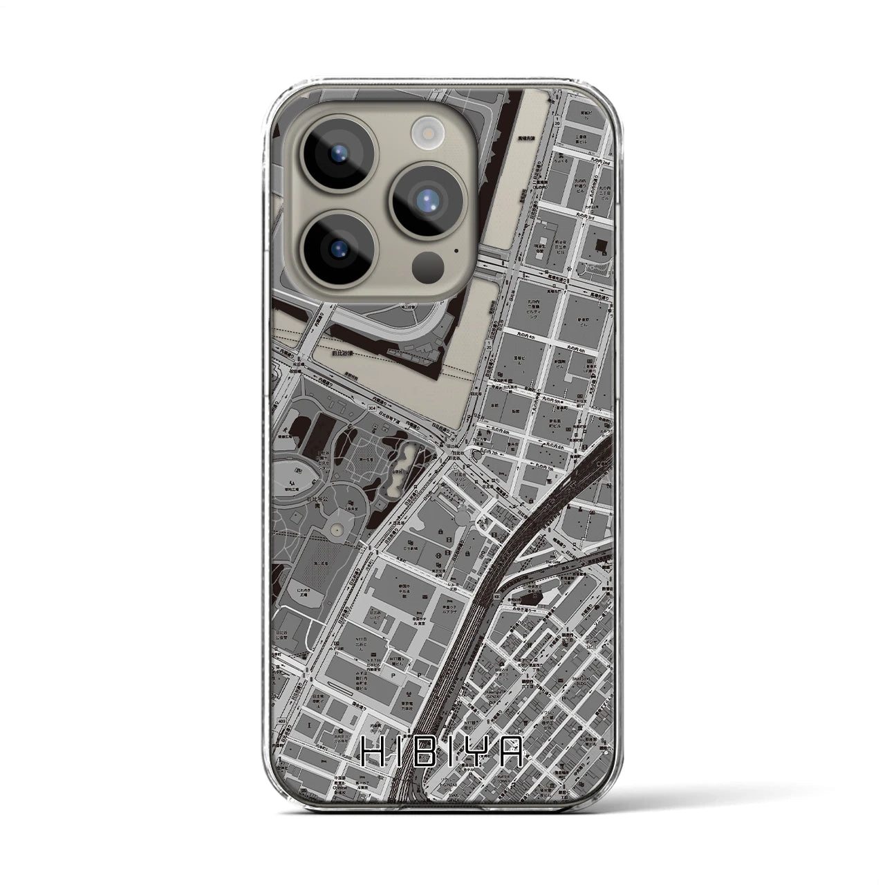 【日比谷(東京都)】地図柄iPhoneケース(クリアタイプ)