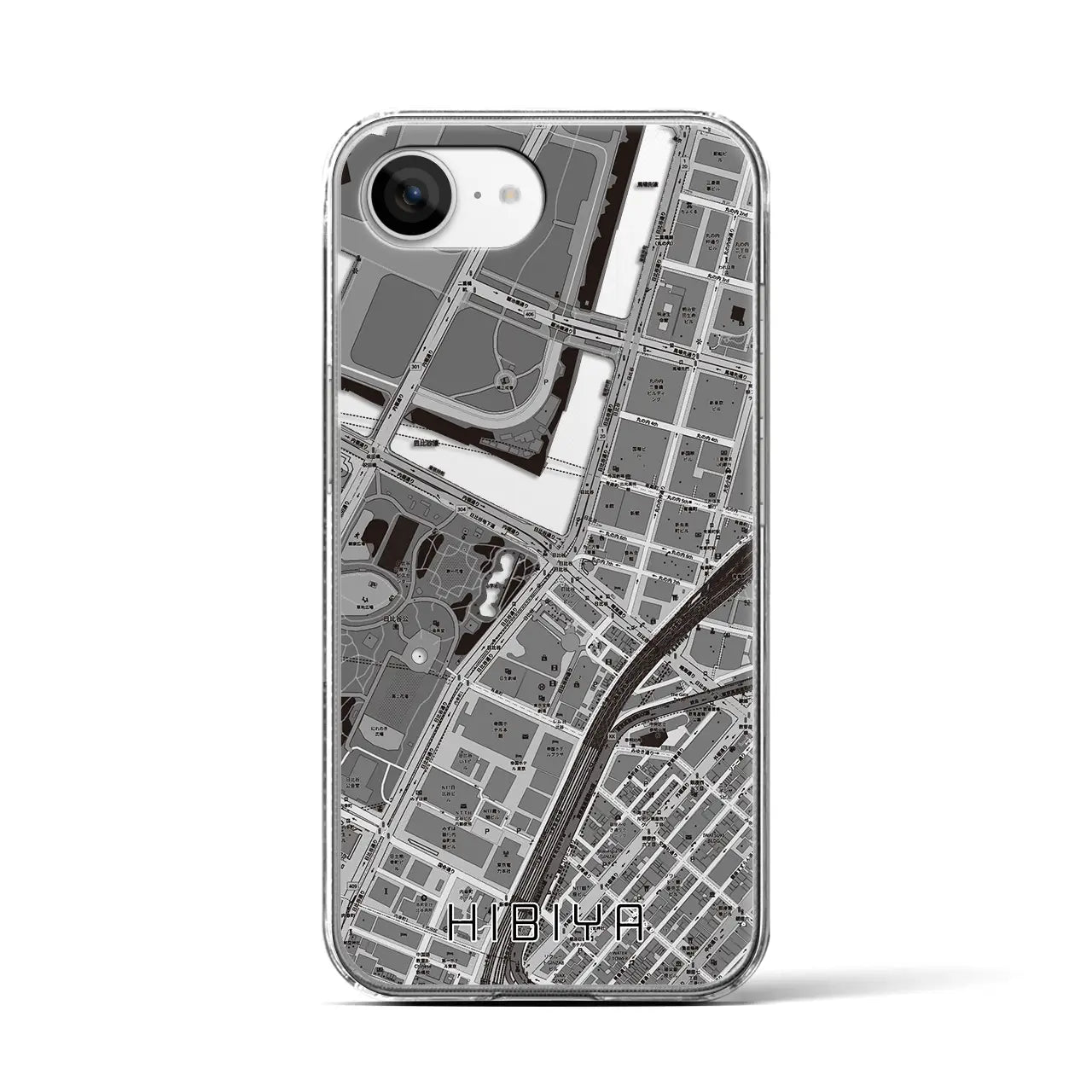 【日比谷(東京都)】地図柄iPhoneケース(クリアタイプ)