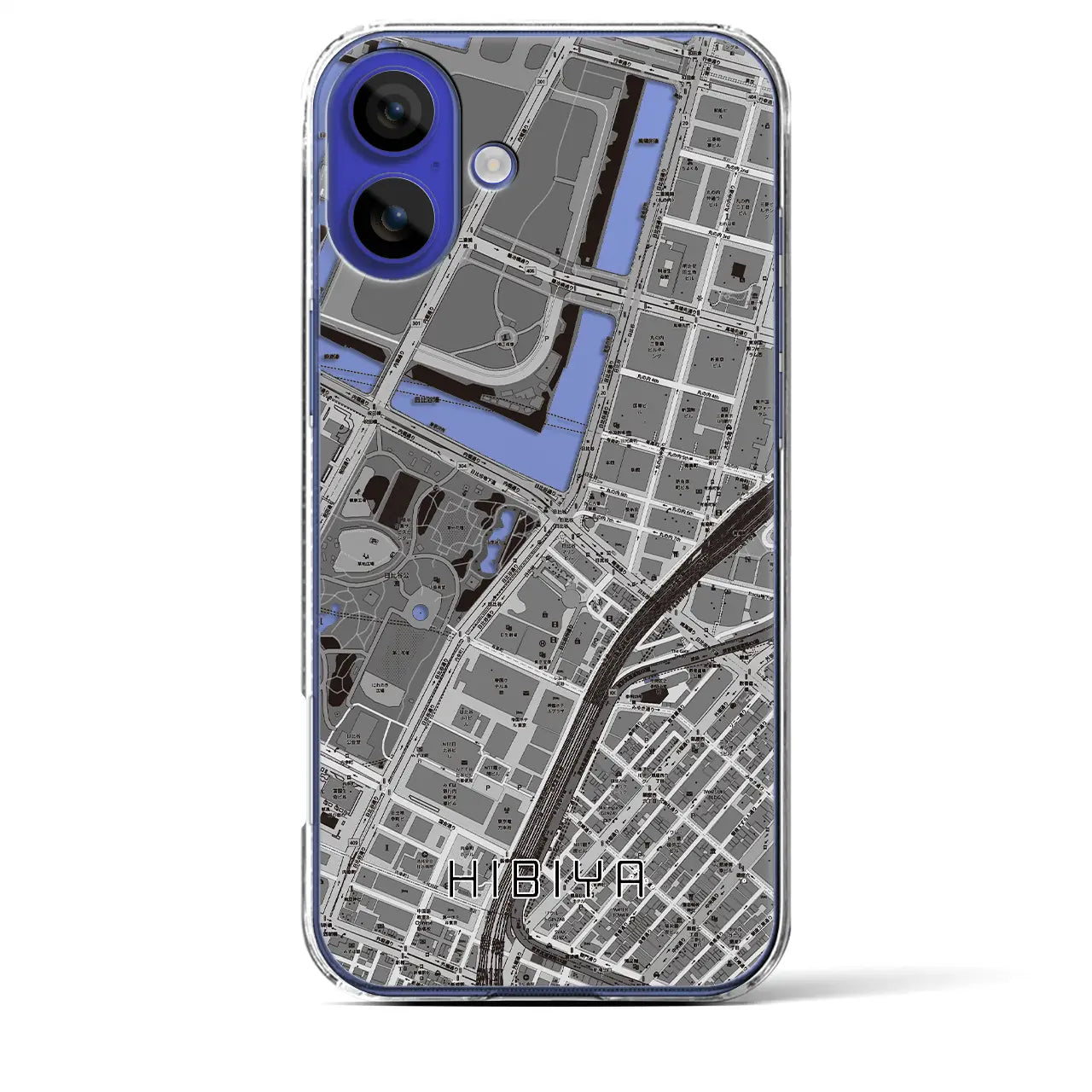 【日比谷(東京都)】地図柄iPhoneケース(クリアタイプ)