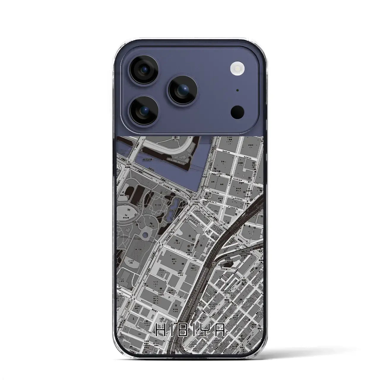 【日比谷(東京都)】地図柄iPhoneケース(クリアタイプ)