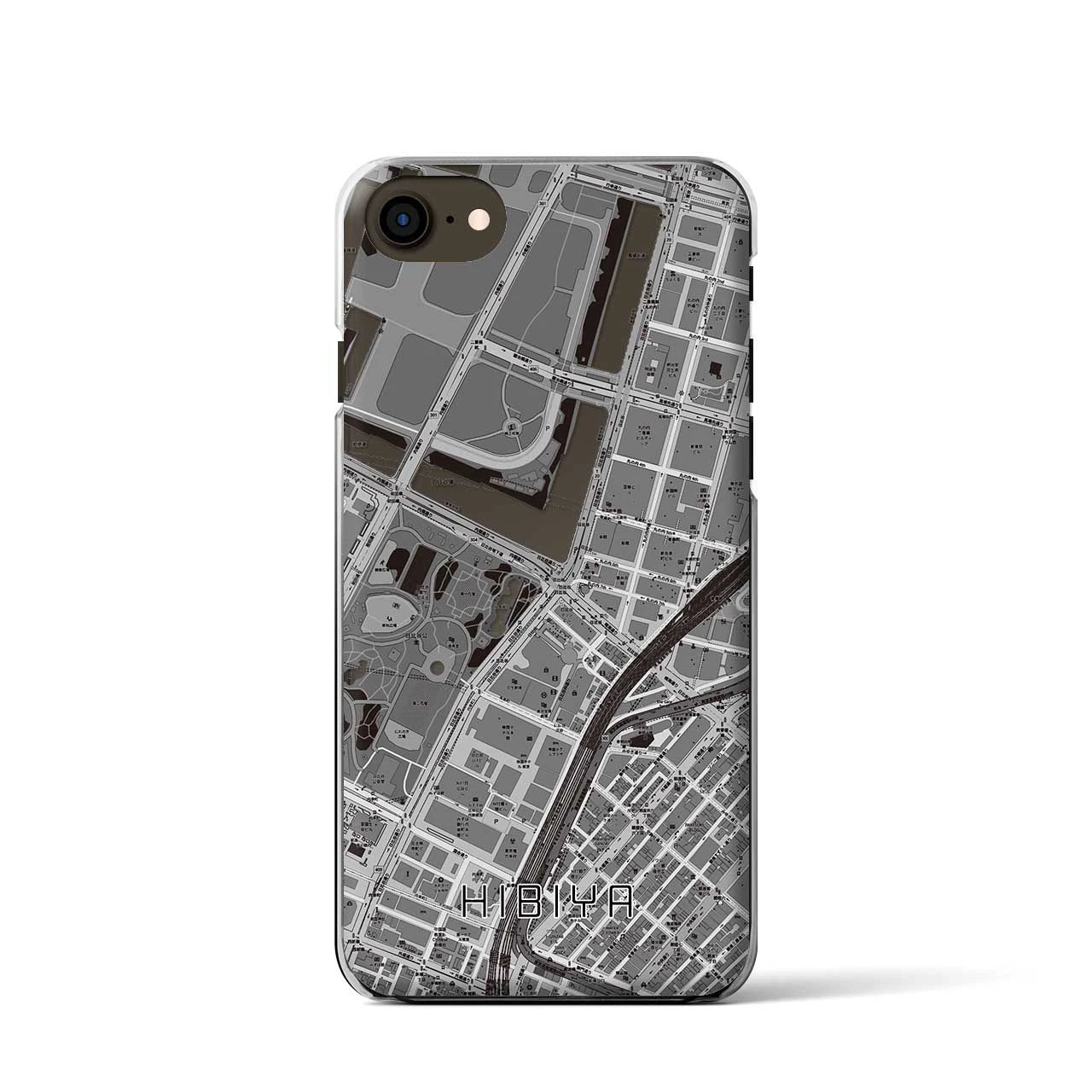 【日比谷(東京都)】地図柄iPhoneケース(クリアタイプ)