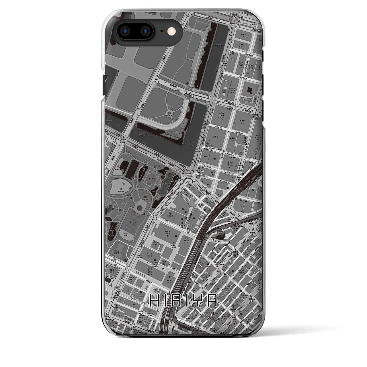 【日比谷(東京都)】地図柄iPhoneケース(クリアタイプ)