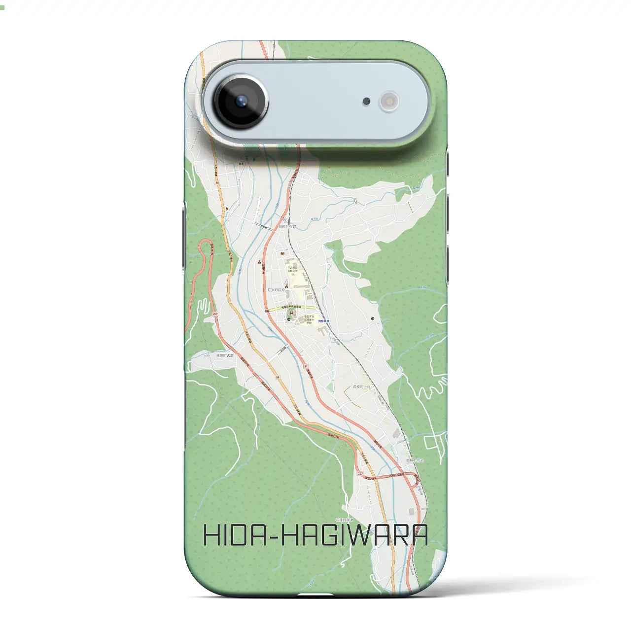 【飛騨萩原(岐阜県)】地図柄iPhoneケース(バックカバータイプ)