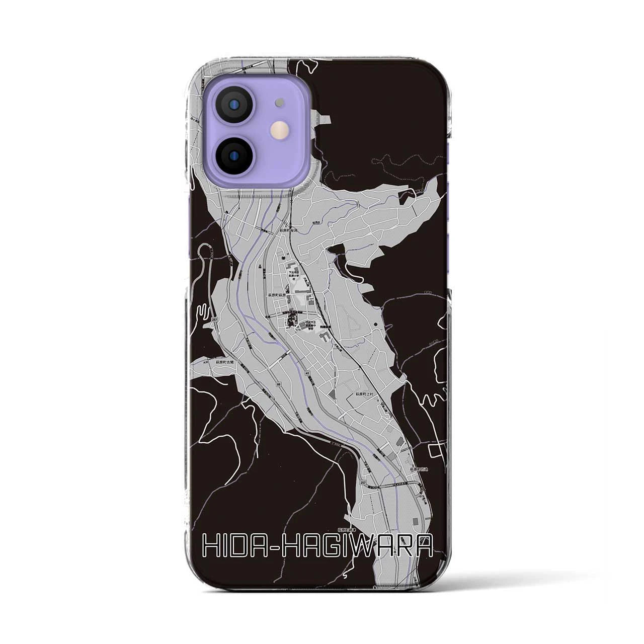 【飛騨萩原(岐阜県)】地図柄iPhoneケース(クリアタイプ)