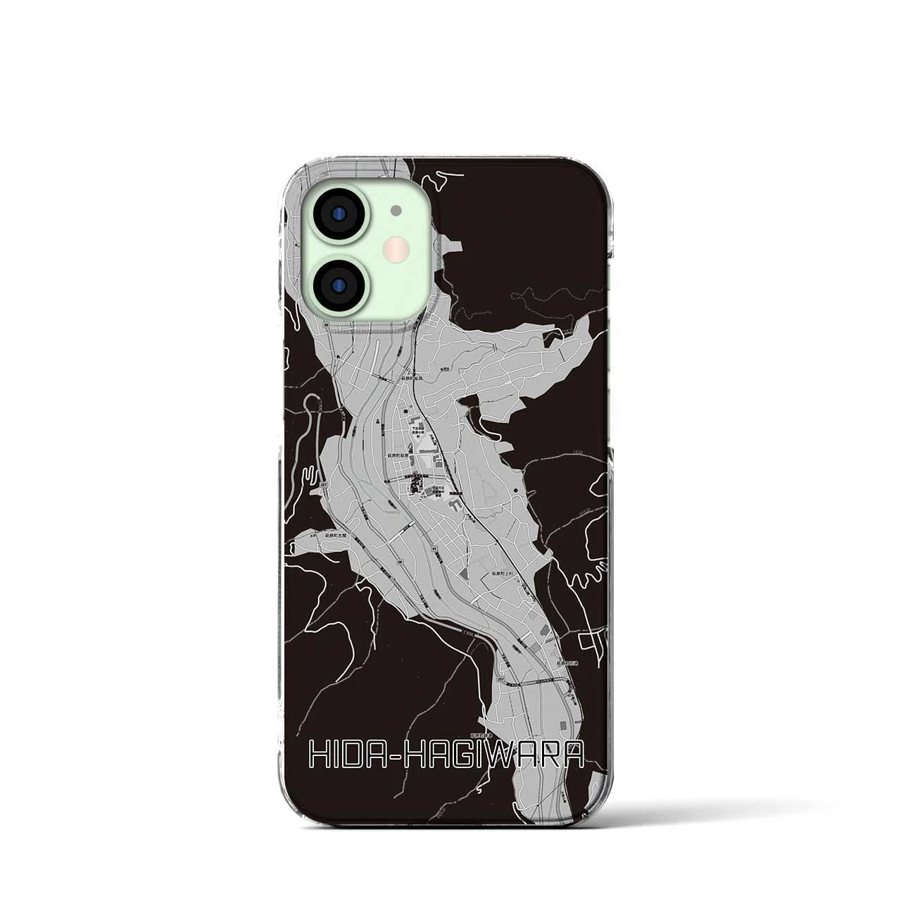 【飛騨萩原(岐阜県)】地図柄iPhoneケース(クリアタイプ)