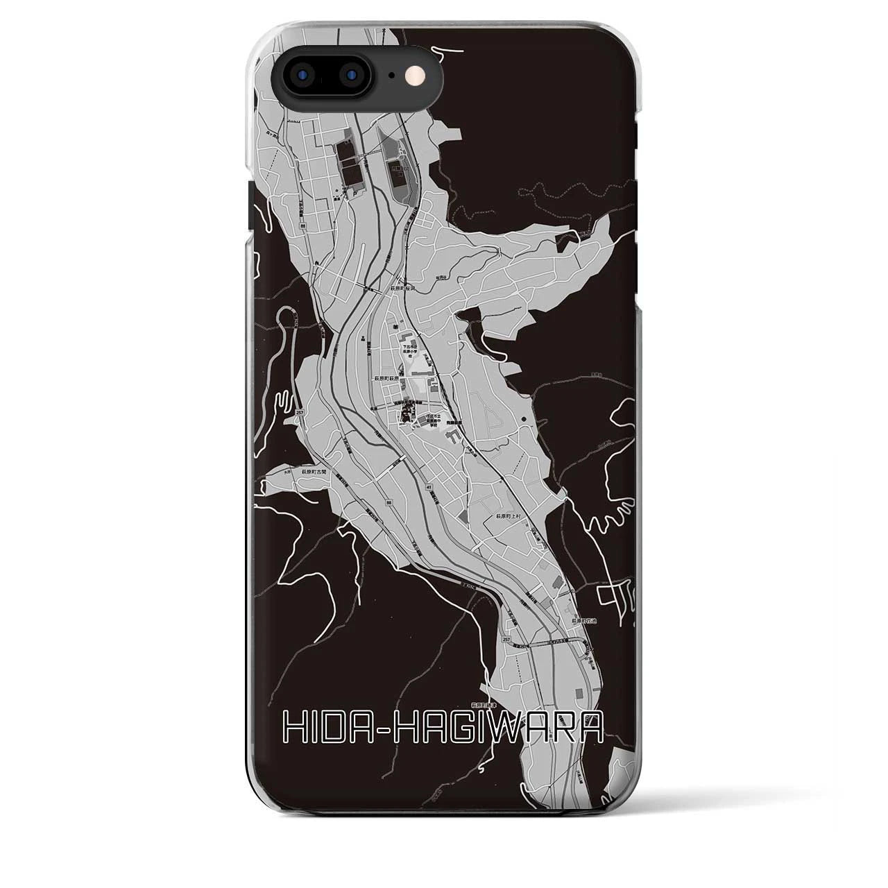 【飛騨萩原(岐阜県)】地図柄iPhoneケース(クリアタイプ)