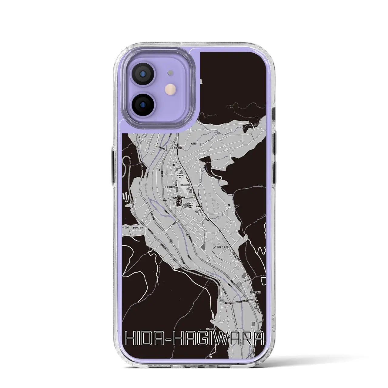 【飛騨萩原(岐阜県)】地図柄iPhoneケース(MagSafeタイプ)