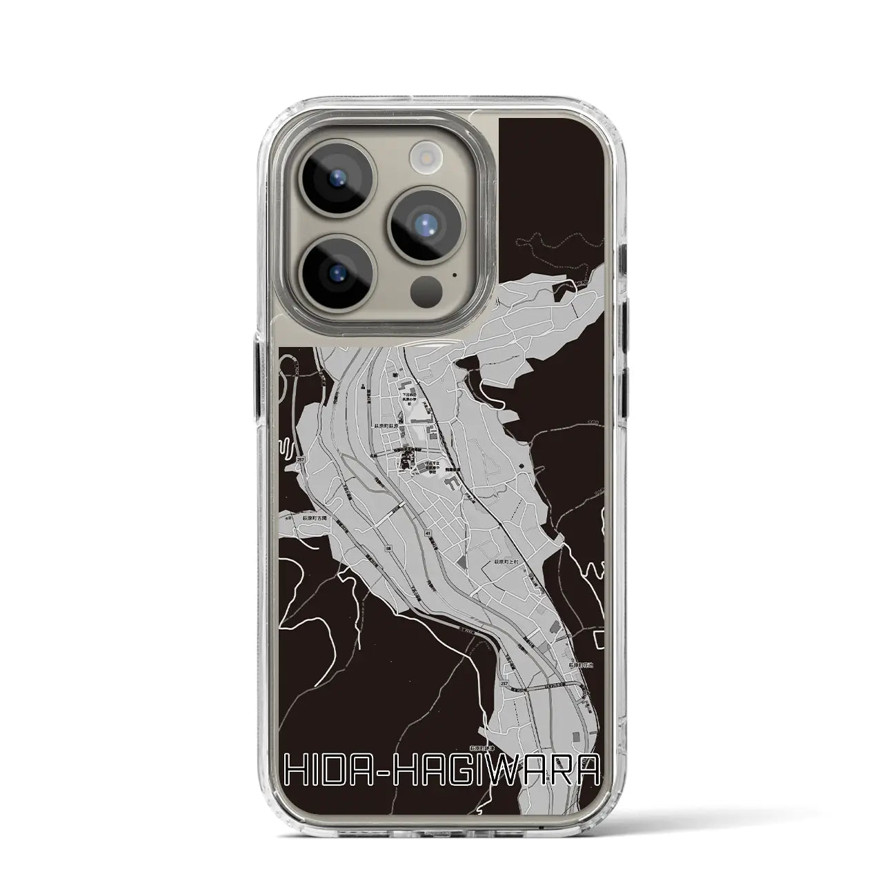 【飛騨萩原(岐阜県)】地図柄iPhoneケース(MagSafeタイプ)