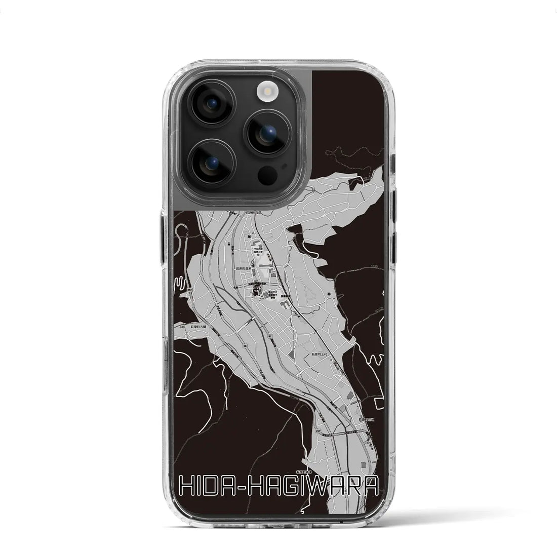 【飛騨萩原(岐阜県)】地図柄iPhoneケース(MagSafeタイプ)