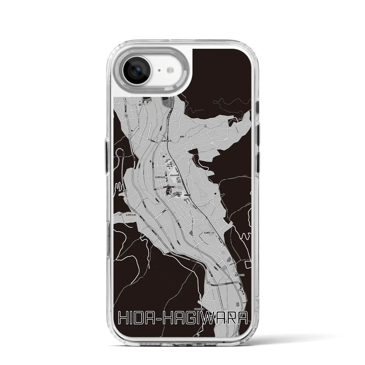 【飛騨萩原(岐阜県)】地図柄iPhoneケース(MagSafeタイプ)