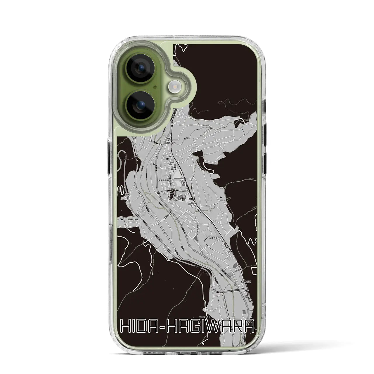 【飛騨萩原(岐阜県)】地図柄iPhoneケース(MagSafeタイプ)