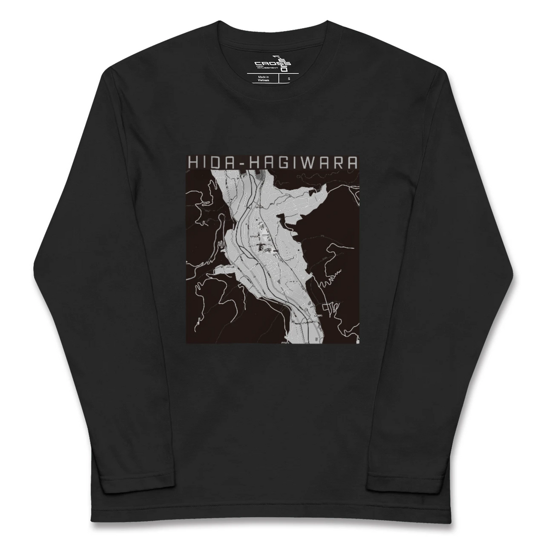 【飛騨萩原(岐阜県)】地図柄ロングスリーブTシャツ