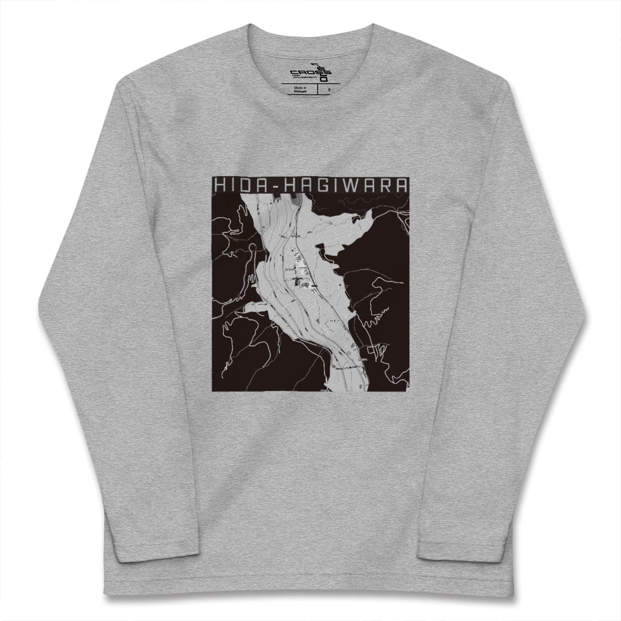 【飛騨萩原(岐阜県)】地図柄ロングスリーブTシャツ