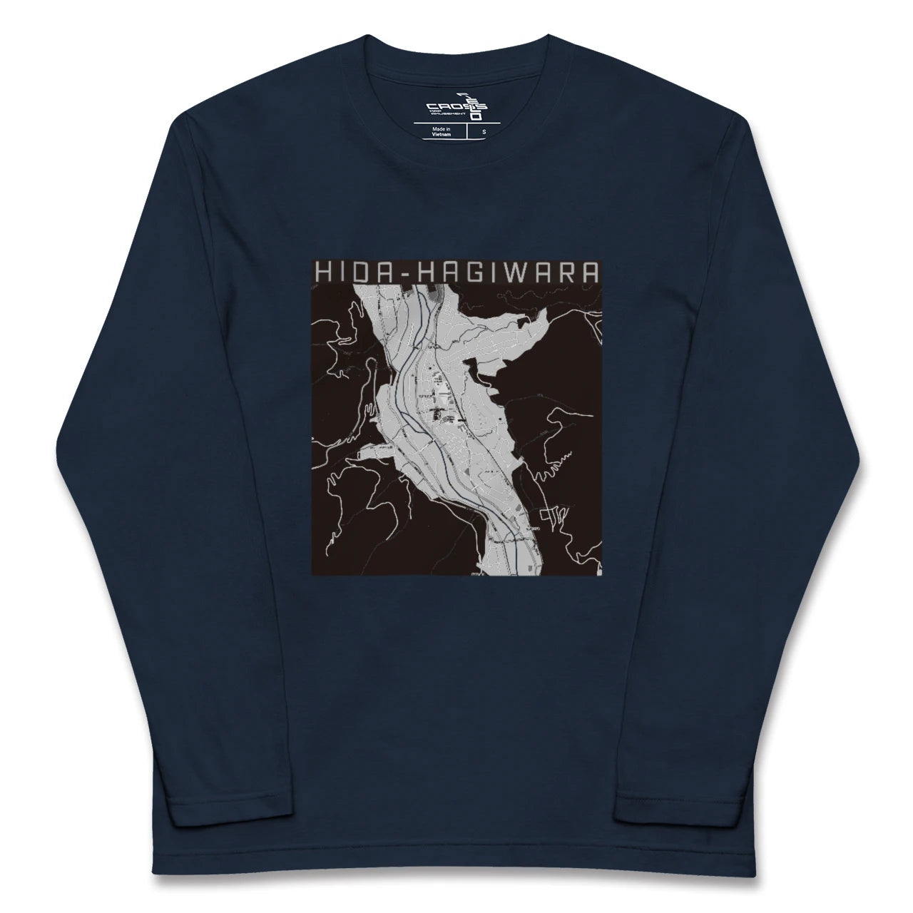 【飛騨萩原(岐阜県)】地図柄ロングスリーブTシャツ