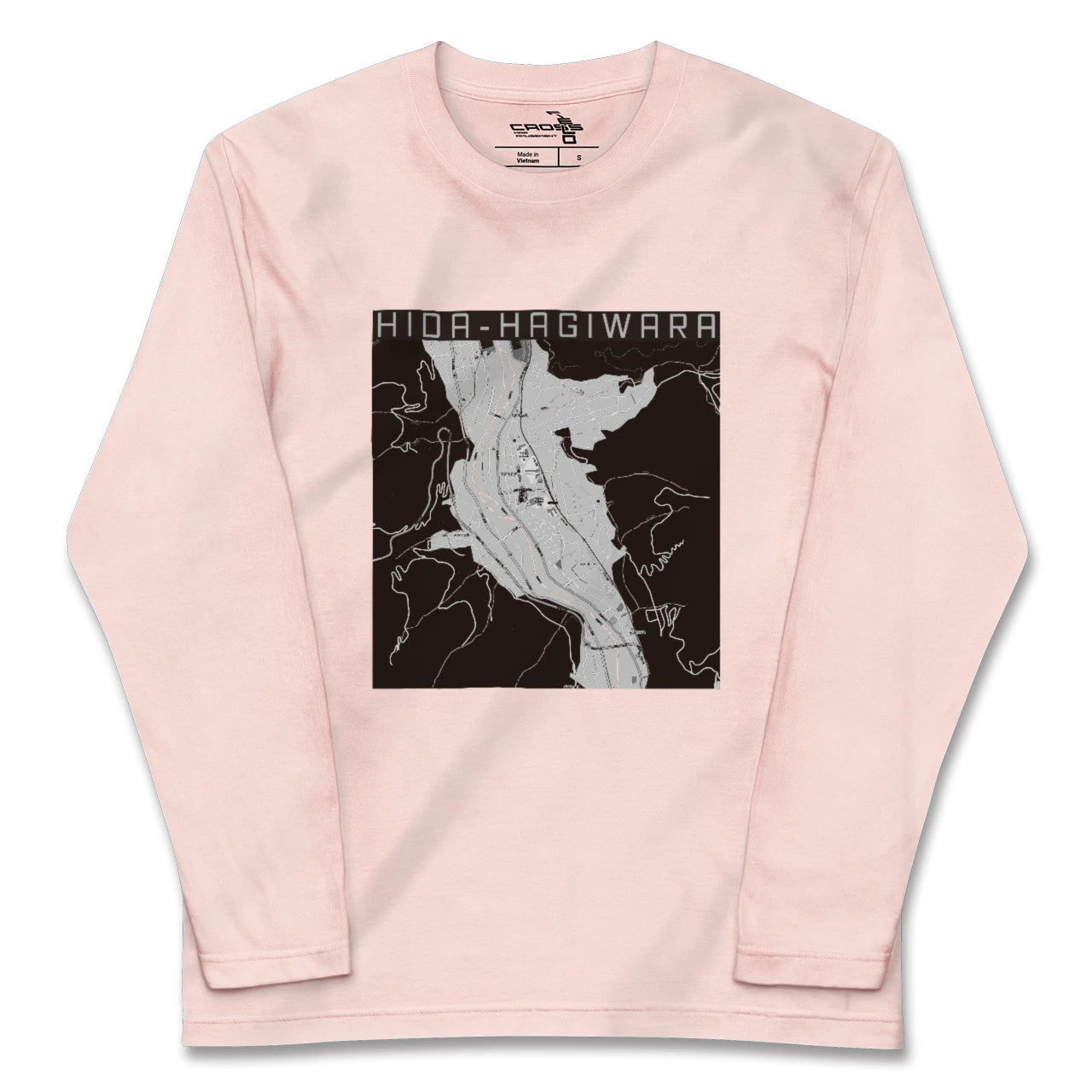 【飛騨萩原(岐阜県)】地図柄ロングスリーブTシャツ