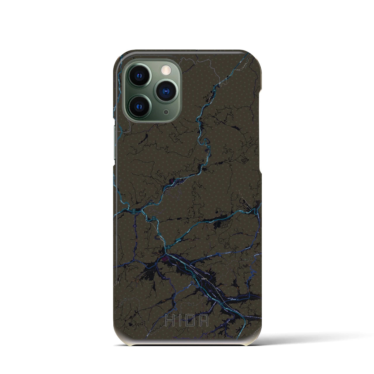 【飛騨(岐阜県)】地図柄iPhoneケース(バックカバータイプ)