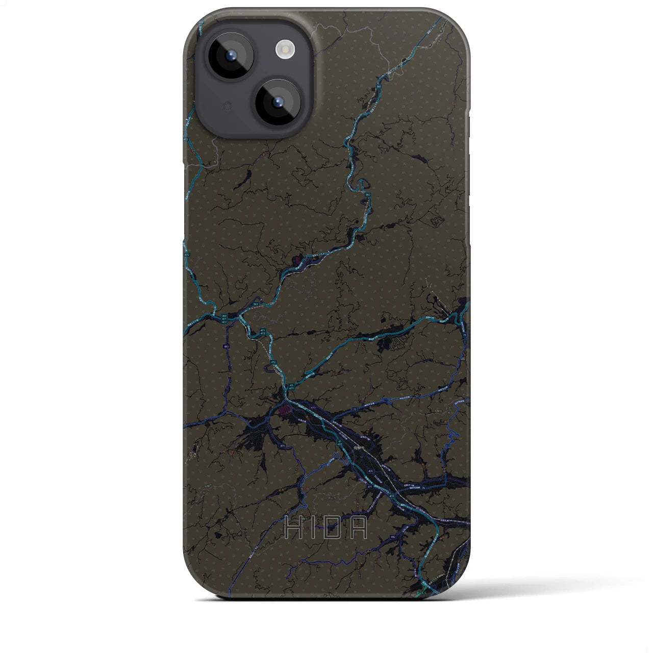 【飛騨(岐阜県)】地図柄iPhoneケース(バックカバータイプ)