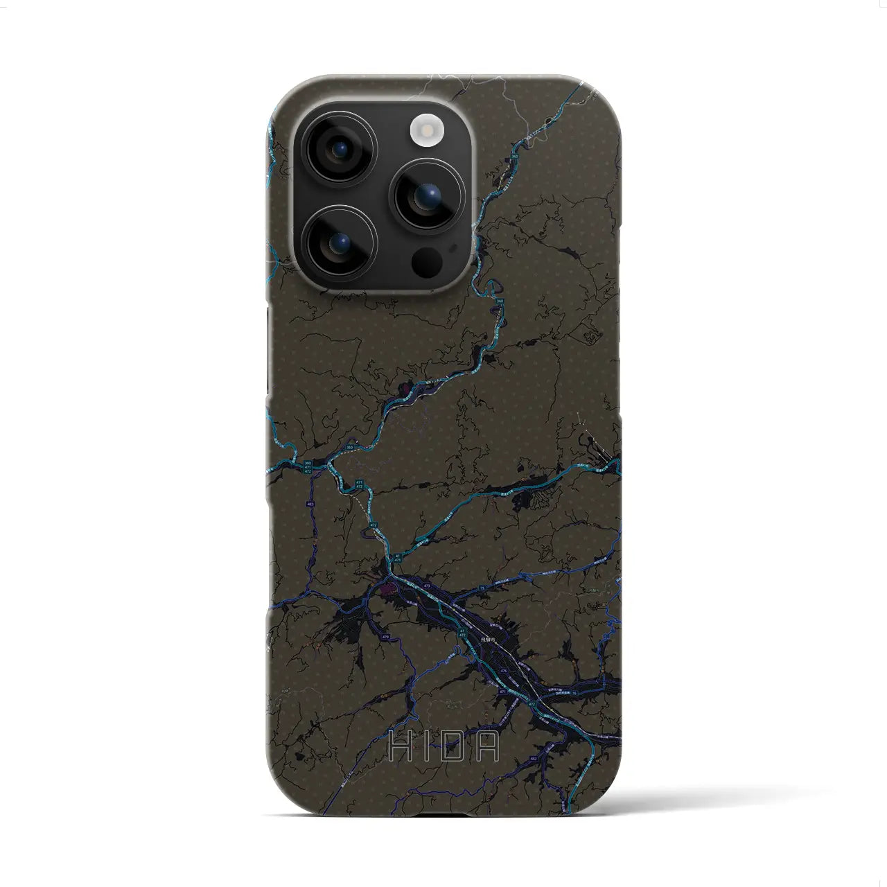 【飛騨(岐阜県)】地図柄iPhoneケース(バックカバータイプ)