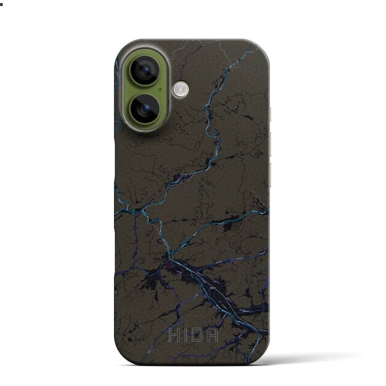 【飛騨(岐阜県)】地図柄iPhoneケース(バックカバータイプ)