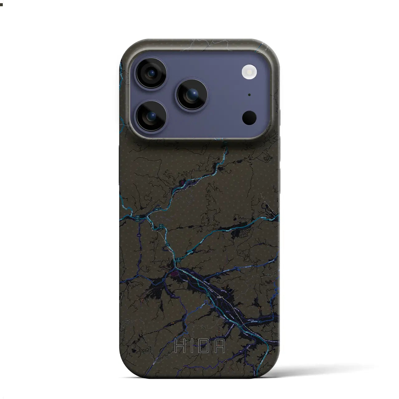 【飛騨(岐阜県)】地図柄iPhoneケース(バックカバータイプ)