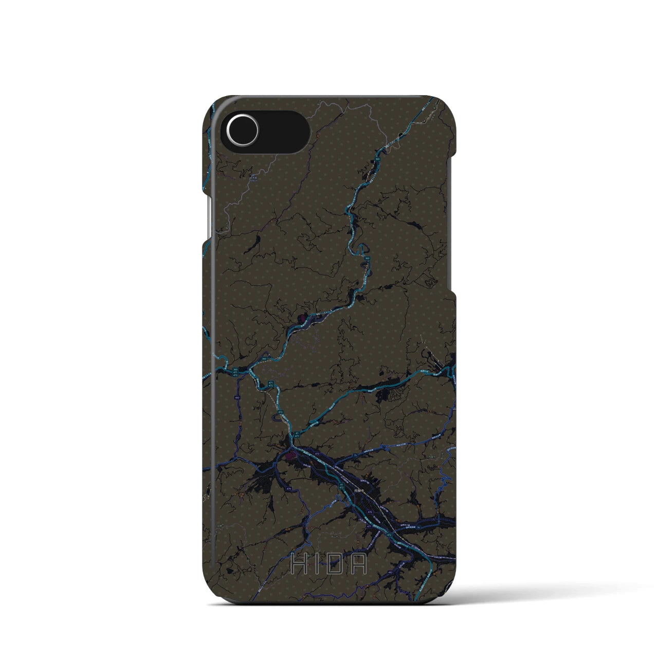 【飛騨(岐阜県)】地図柄iPhoneケース(バックカバータイプ)