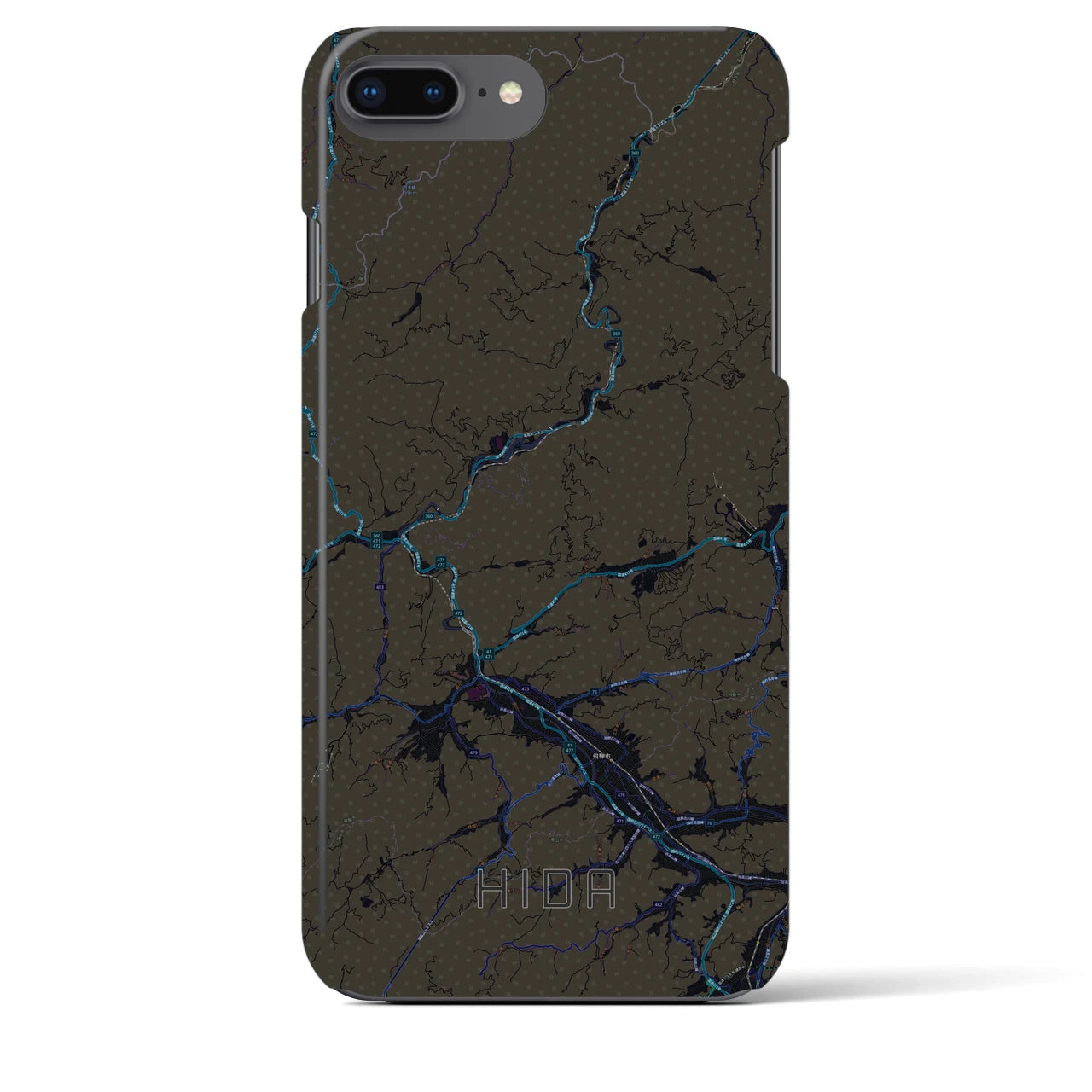 【飛騨(岐阜県)】地図柄iPhoneケース(バックカバータイプ)