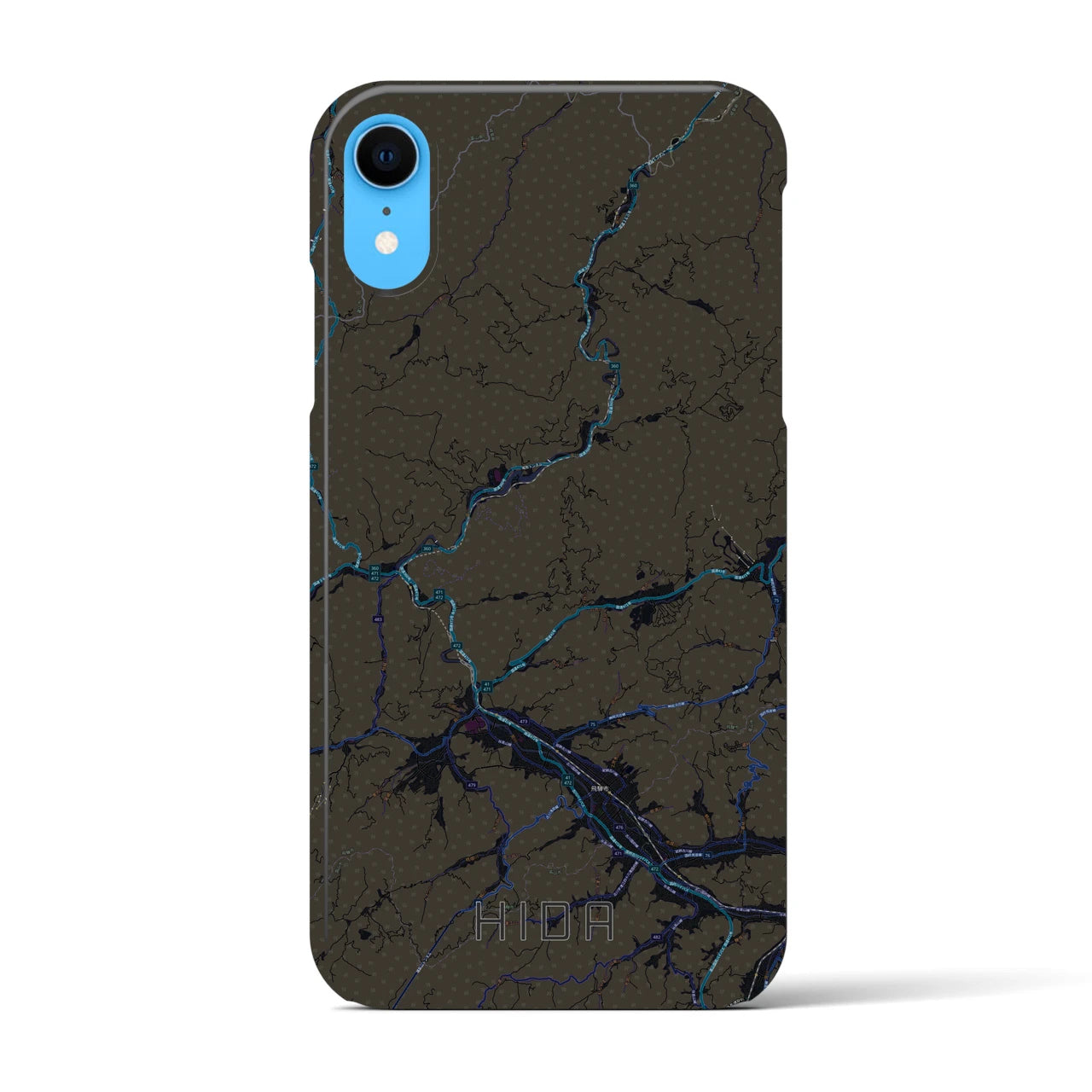 【飛騨(岐阜県)】地図柄iPhoneケース(バックカバータイプ)