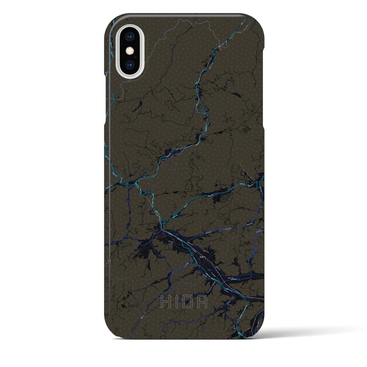 【飛騨(岐阜県)】地図柄iPhoneケース(バックカバータイプ)