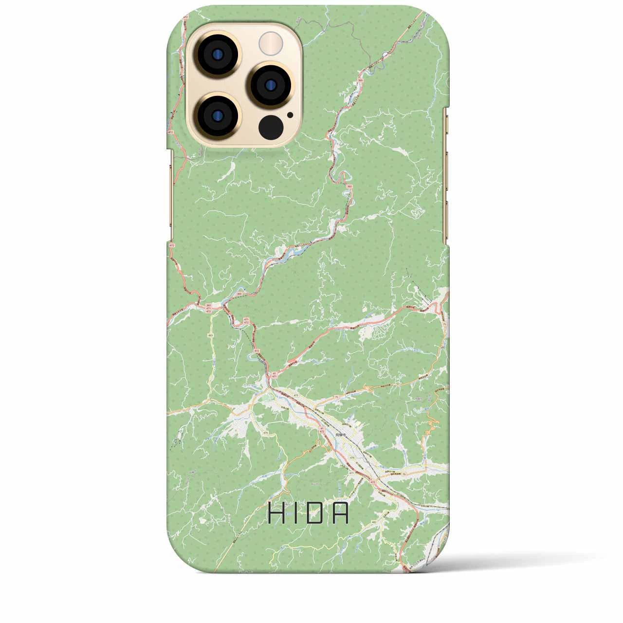 【飛騨(岐阜県)】地図柄iPhoneケース(バックカバータイプ)