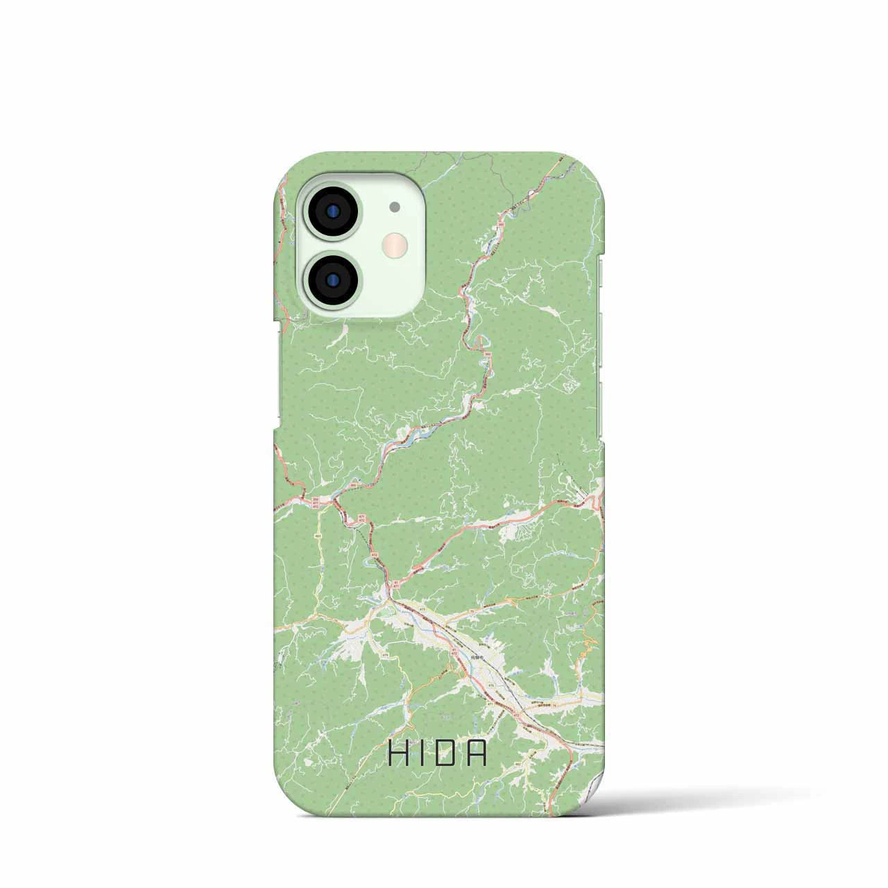 【飛騨(岐阜県)】地図柄iPhoneケース(バックカバータイプ)