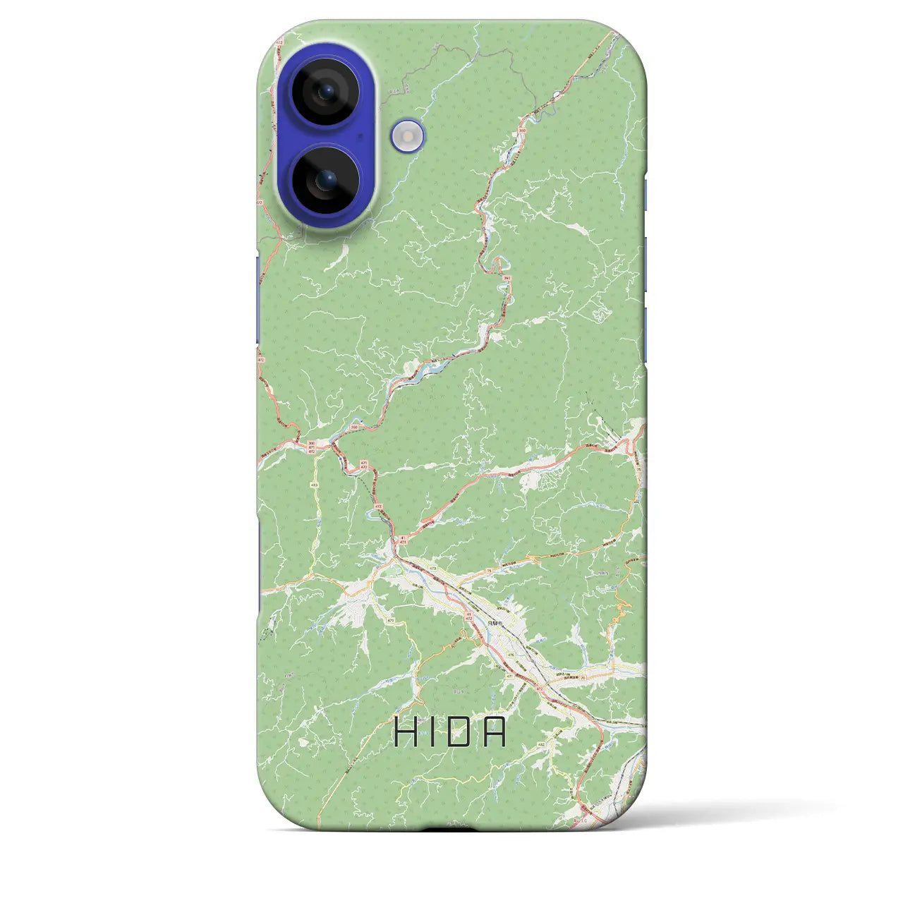 【飛騨(岐阜県)】地図柄iPhoneケース(バックカバータイプ)